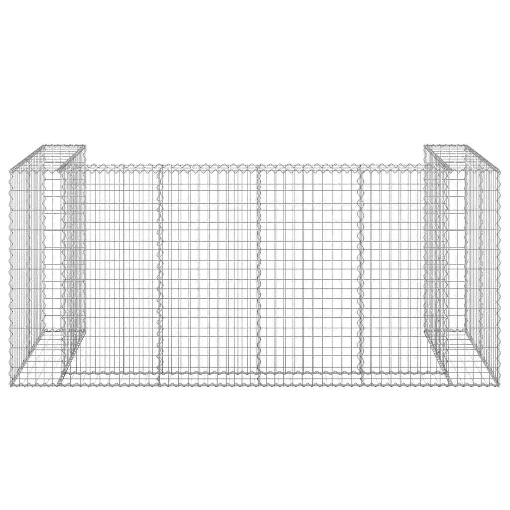Gabbione per Bidoni in Acciaio Zincato 254x100x110 cm | homemem39