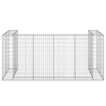 Gabbione per Bidoni in Acciaio Zincato 254x100x110 cm | homemem39