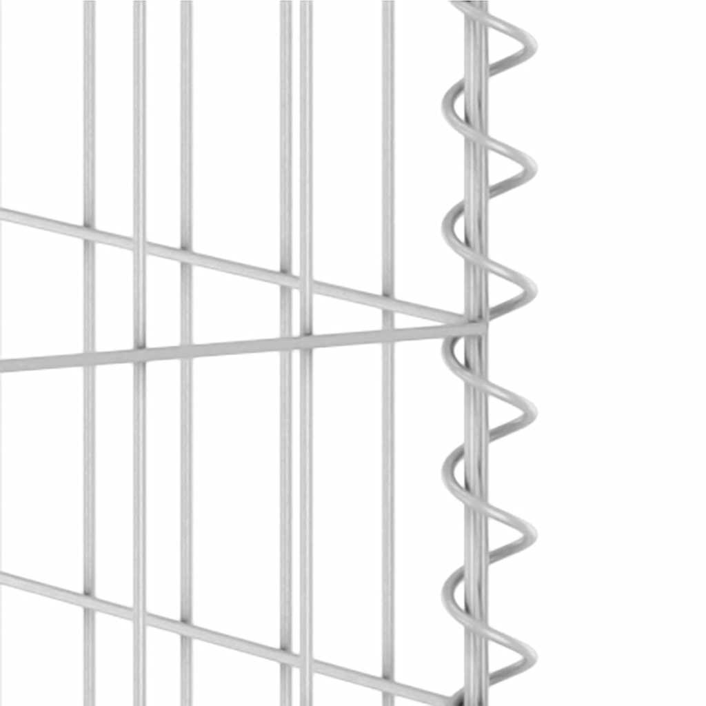 Gabbione per Bidoni in Acciaio Zincato 254x100x110 cm - homemem39