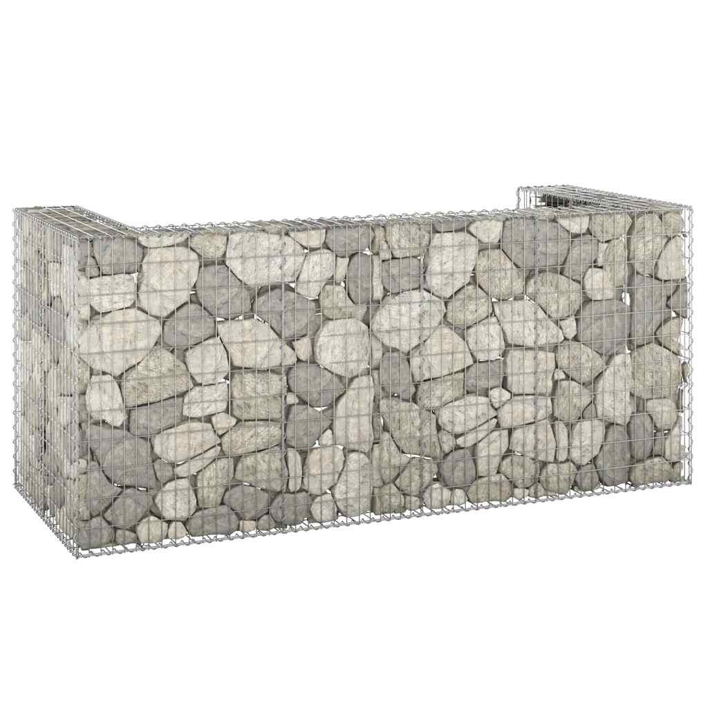 Gabbione per Bidoni in Acciaio Zincato 254x100x110 cm | homemem39