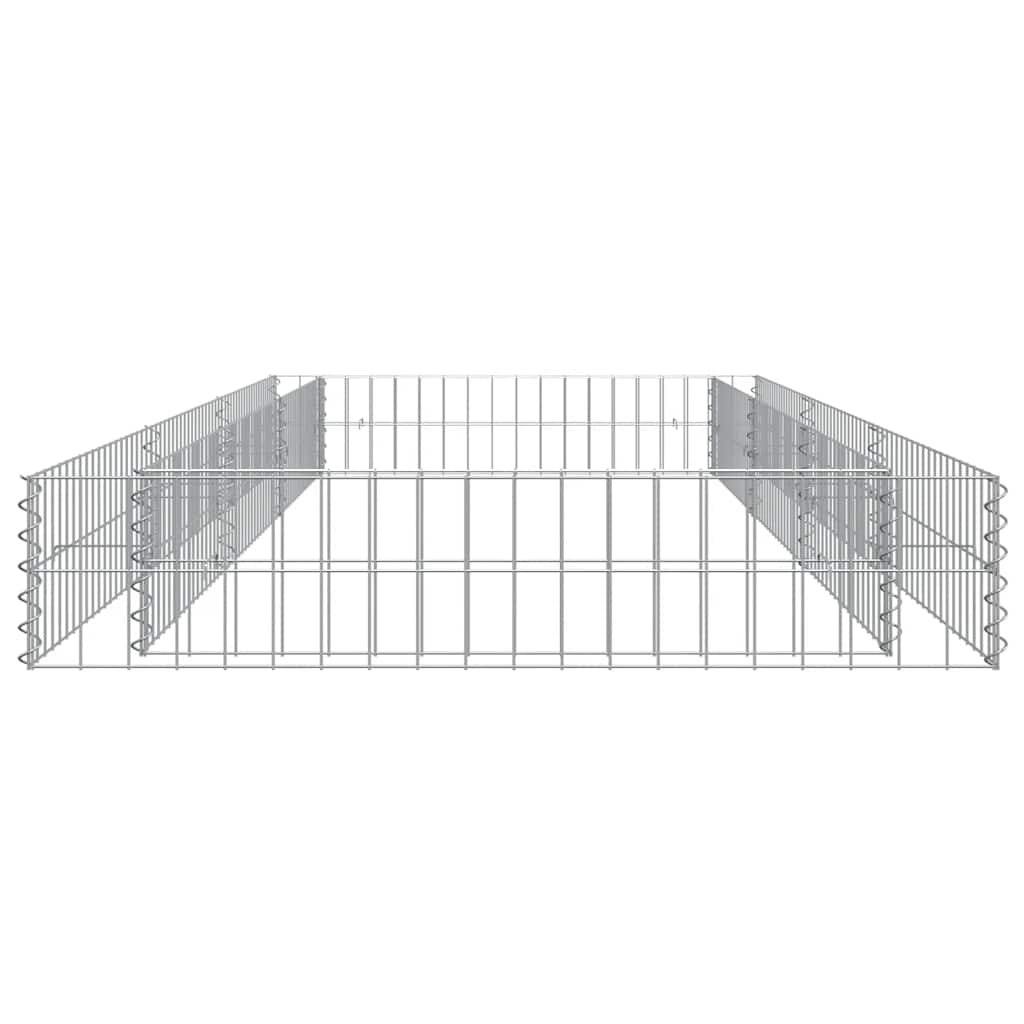 Gabbione Letto Rialzato in Acciaio Zincato 300x100x20 cm | homemem39