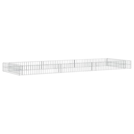 Gabbione Letto Rialzato in Acciaio Zincato 300x100x20 cm | homemem39