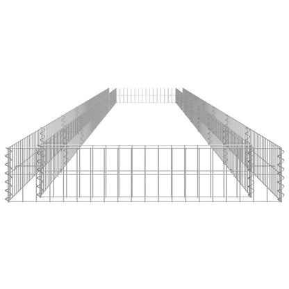 Gabbione Letto Rialzato in Acciaio Zincato 800x100x20 cm - homemem39