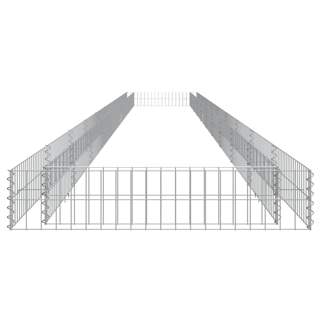 Gabbione Letto Rialzato in Acciaio Zincato 1000x100x20 cm - homemem39