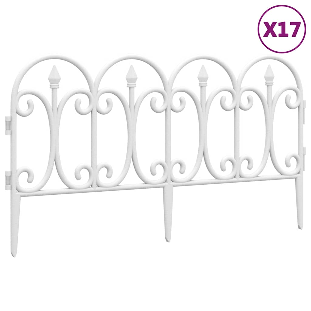 Bordi per Prato 17 pz Bianchi 10 m in PP | homemem39