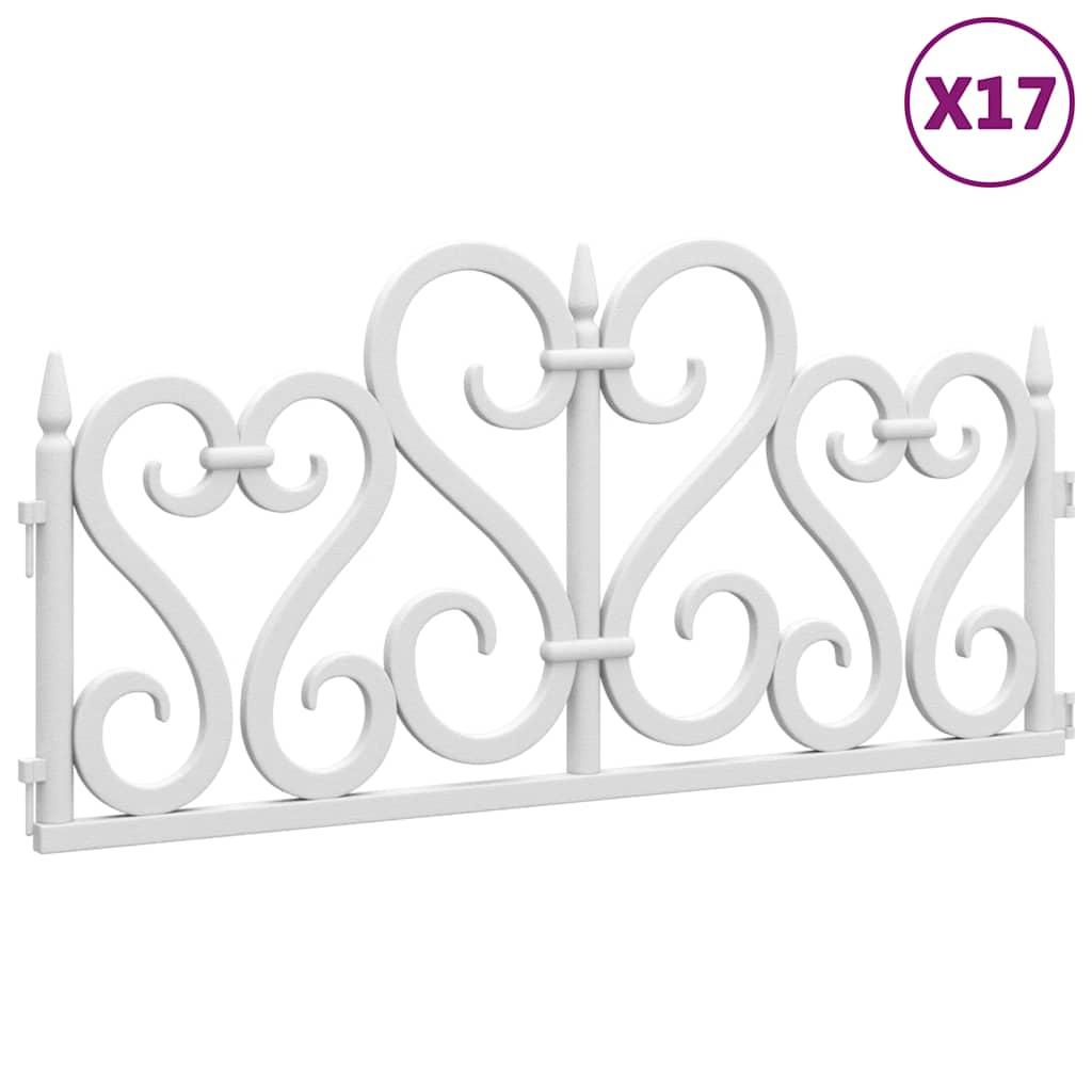 Bordi per Prato 17 pz Bianchi 10 m in PP | homemem39
