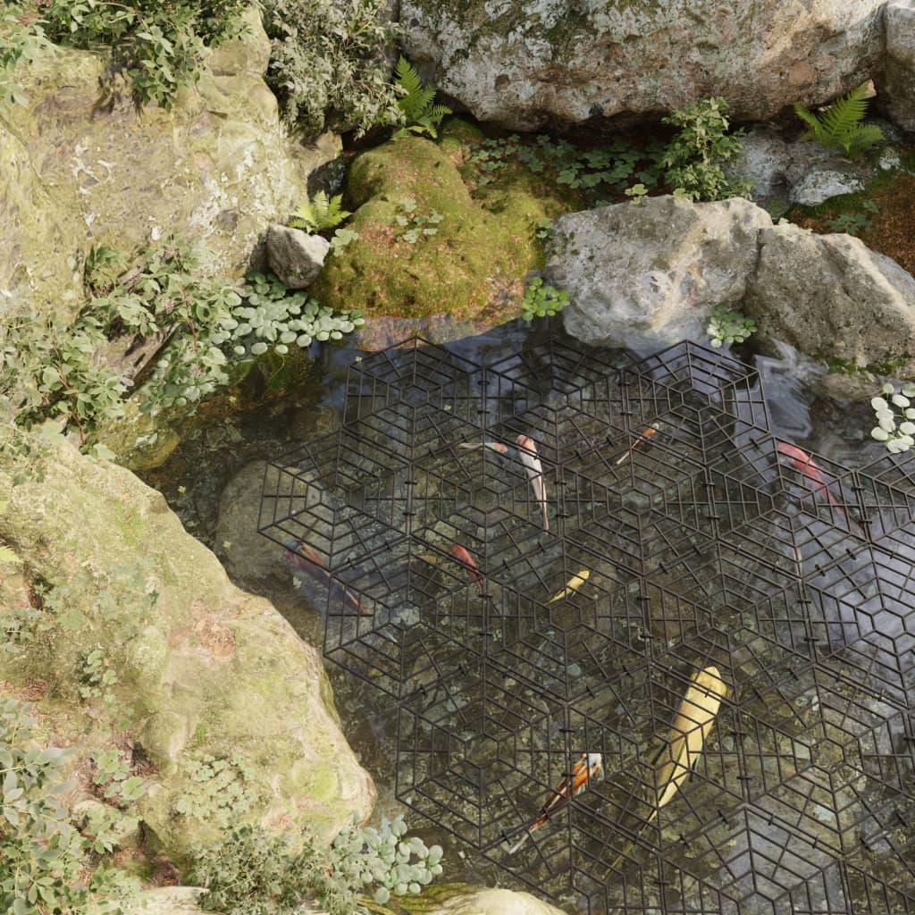 Protezioni per Laghetto 40 pz Nero in Polipropilene - homemem39