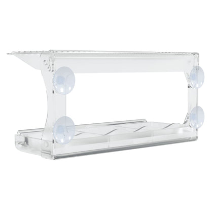 Mangiatoie per Uccelli da Finestra 2 pz in Acrilico 30x12x15 cm | homemem39