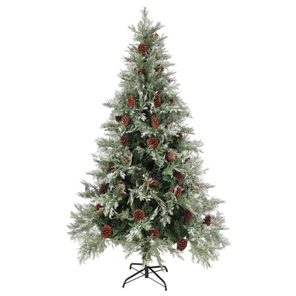 Albero di Natale con Pigne Verde e Bianco 195 cm in PVC e PE - homemem39