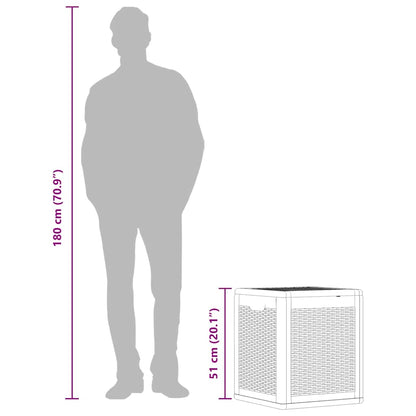 Baule da Giardino 90 L Nero in Rattan PP - homemem39