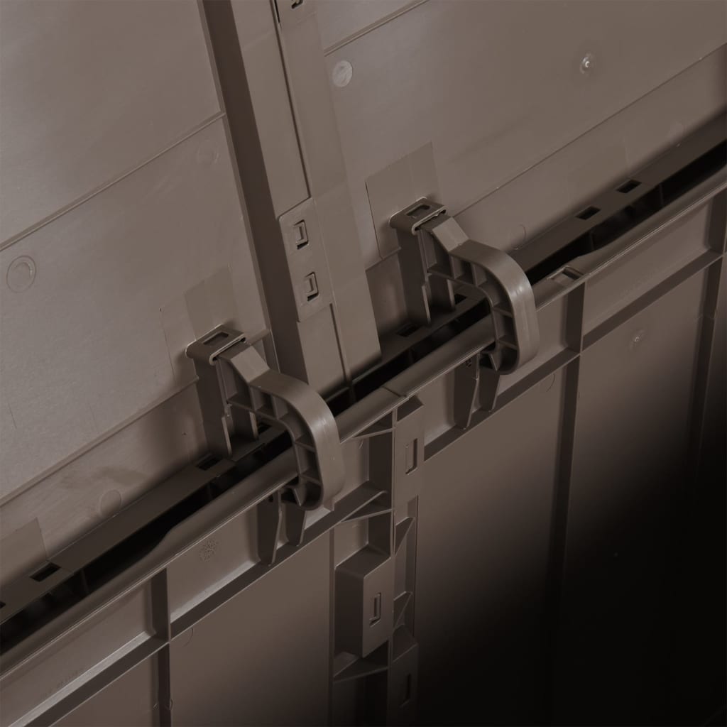 Baule da Giardino 180 L Marrone Aspetto legno in PP - homemem39