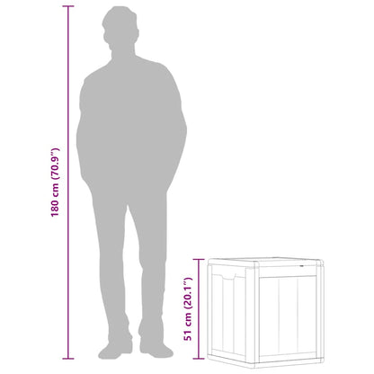 Baule da Giardino 90 L Grigio Aspetto legno in PP