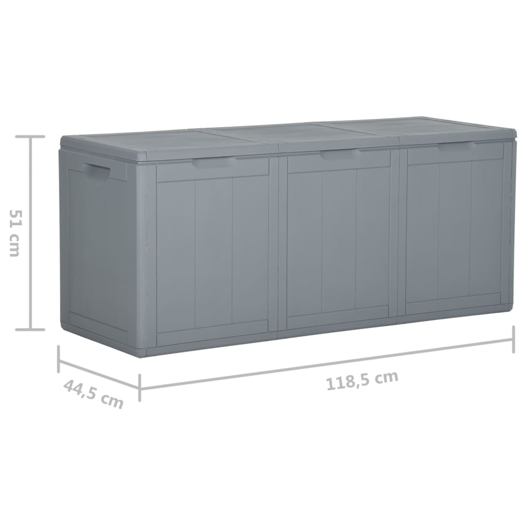 Baule da Giardino 270 L Grigio in Rattan PP