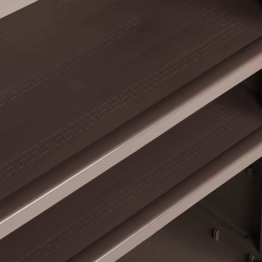 Armadio da Giardino Marrone 65x45x88 cm in PP Aspetto Legno | homemem39