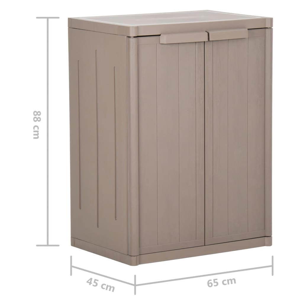 Armadio da Giardino Marrone 65x45x88 cm in PP Aspetto Legno | homemem39