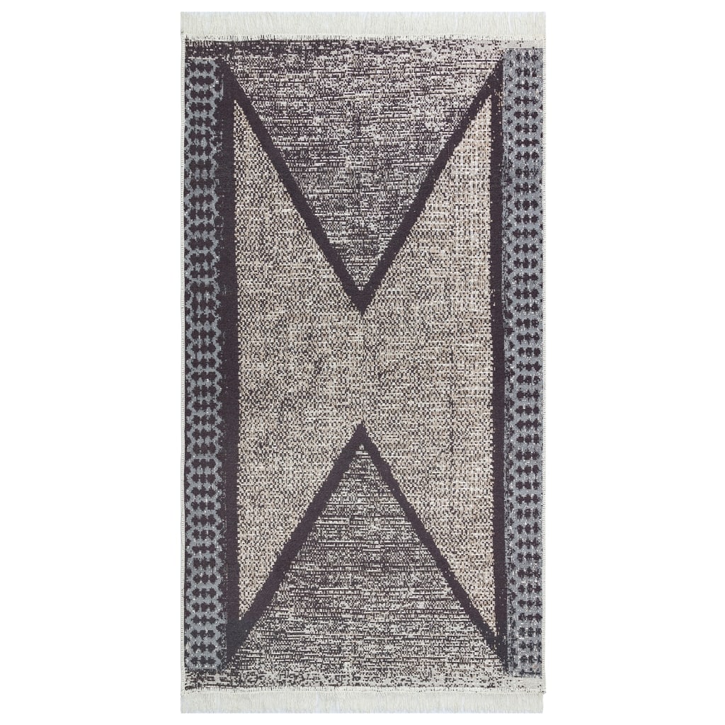 Tappeto Nero e Grigio 120x180 cm in Cotone - homemem39