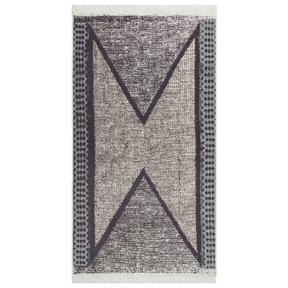 Tappeto Nero e Grigio 120x180 cm in Cotone - homemem39