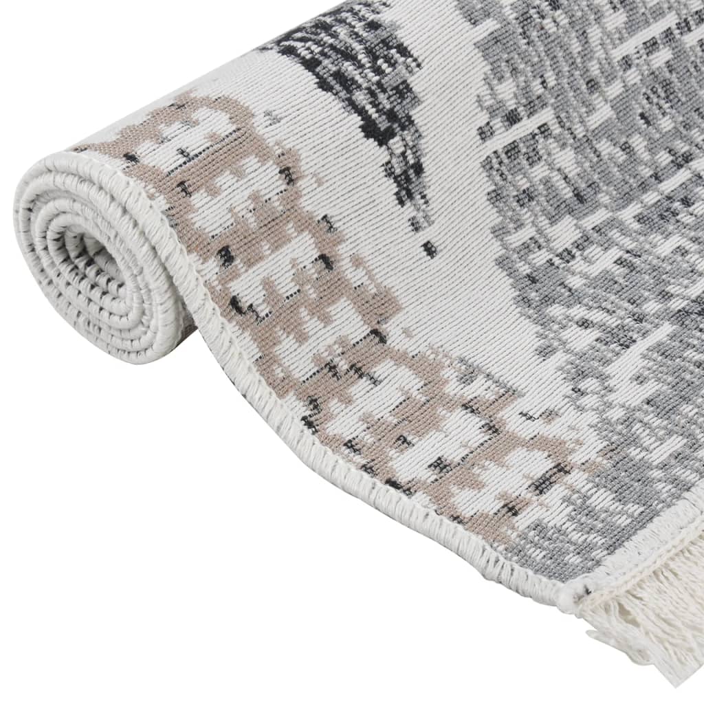 Tappeto Nero e Grigio 120x180 cm in Cotone - homemem39