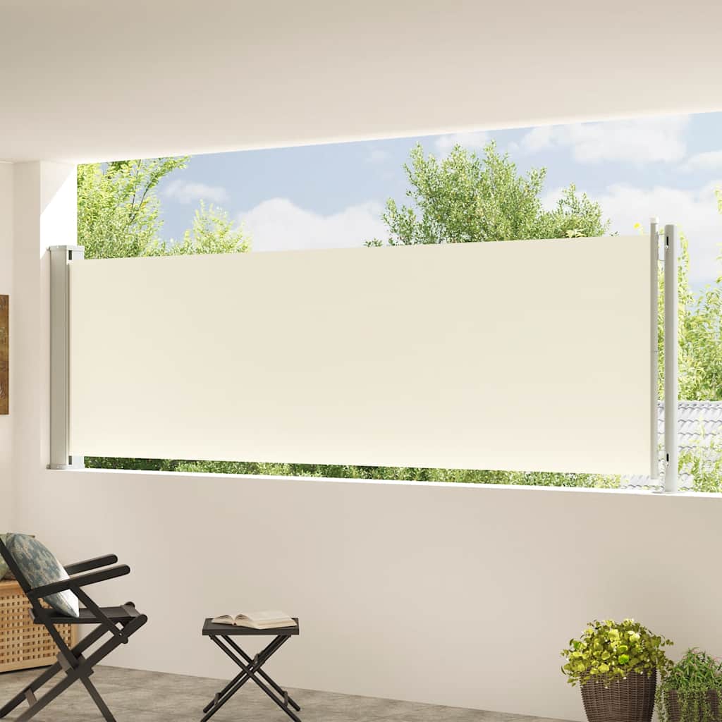 Tenda Laterale Retrattile per Patio 117x600 cm Crema