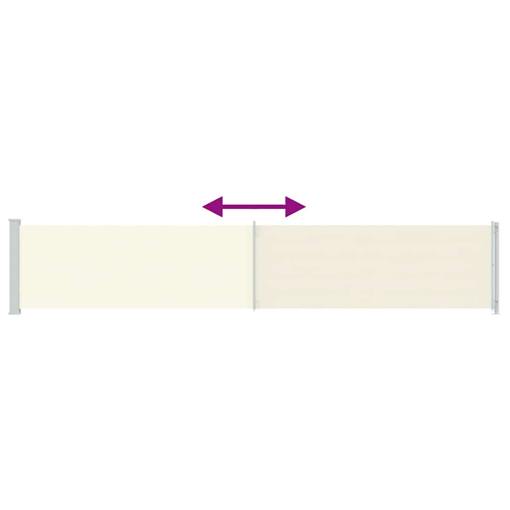 Tenda Laterale Retrattile per Patio 117x600 cm Crema