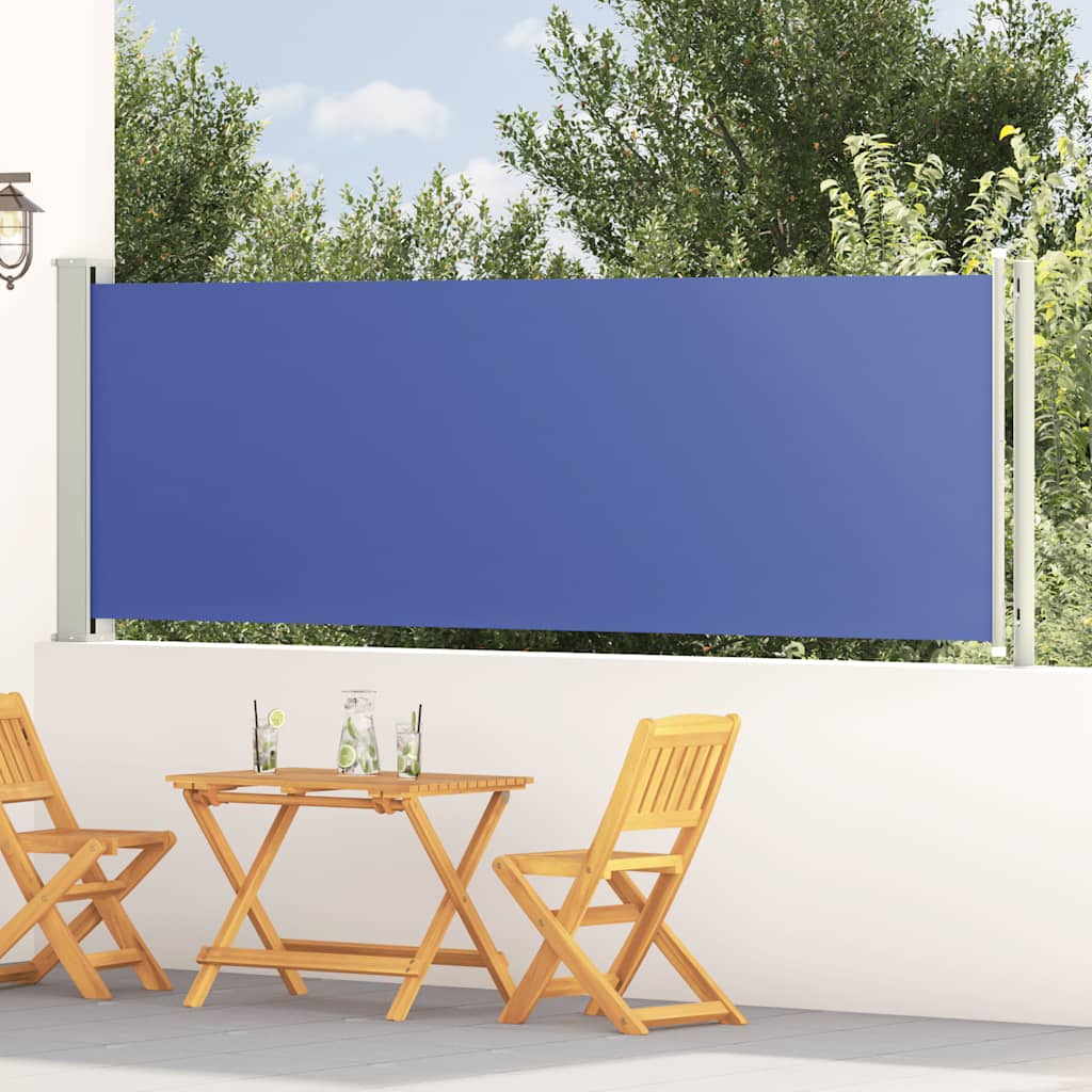 Tenda Laterale Retrattile per Patio 117x600 cm Blu