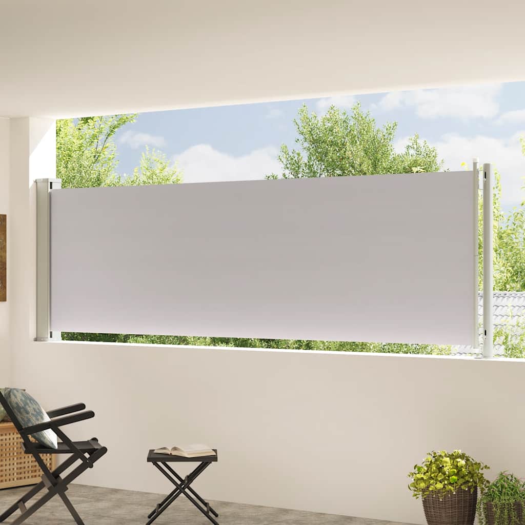 Tenda Laterale Retrattile per Patio 117x600 cm Grigia