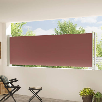Tenda Laterale Retrattile per Patio 117x600 cm Marrone