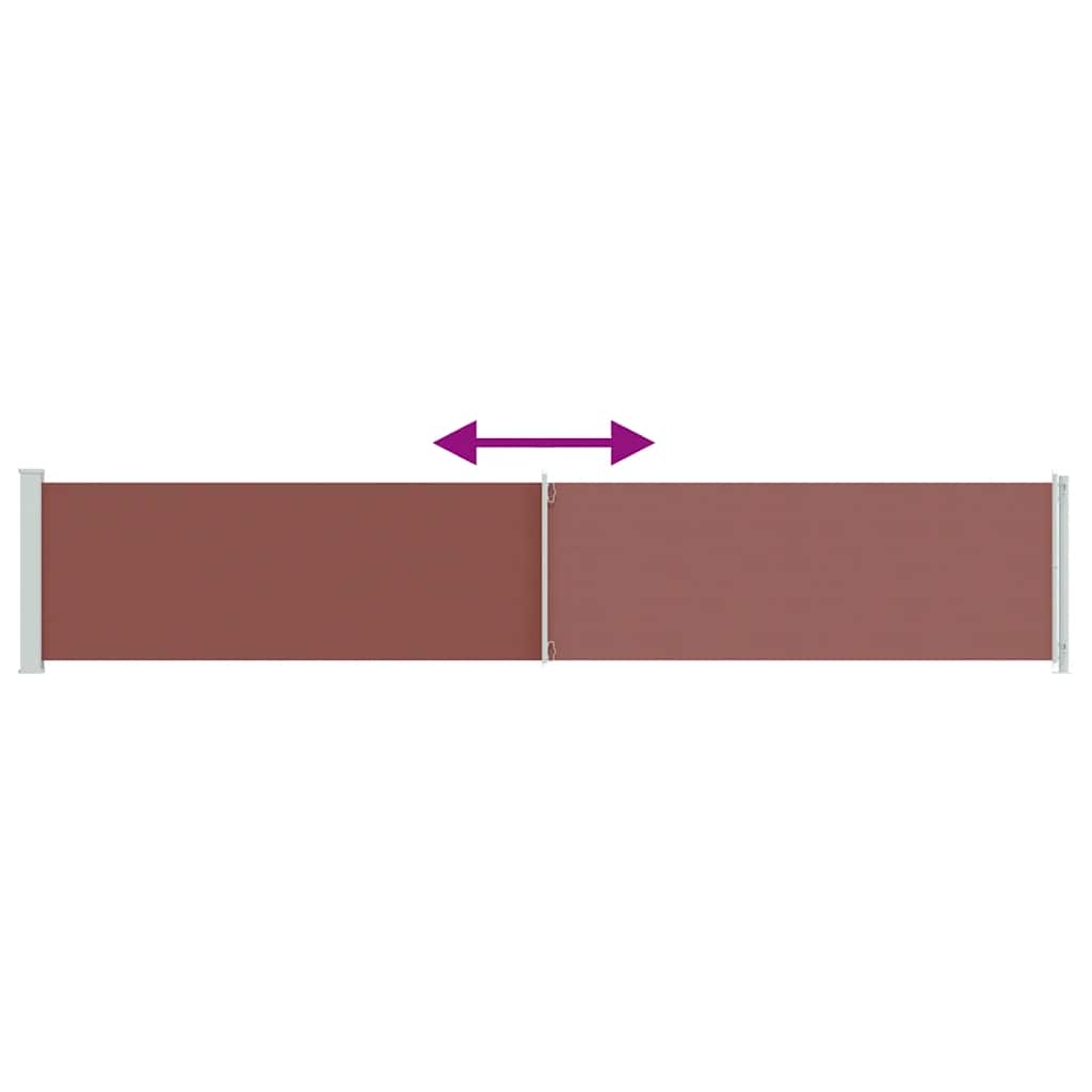 Tenda Laterale Retrattile per Patio 117x600 cm Marrone | homemem39