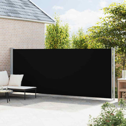 Tenda da Sole Laterale Retrattile per Patio 180x600 cm Nera