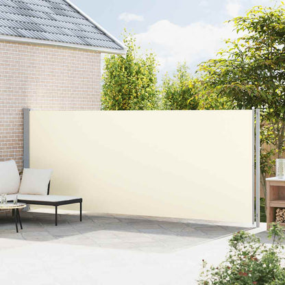 Tenda da Sole Laterale Retrattile per Patio 180x600 cm Crema | homemem39