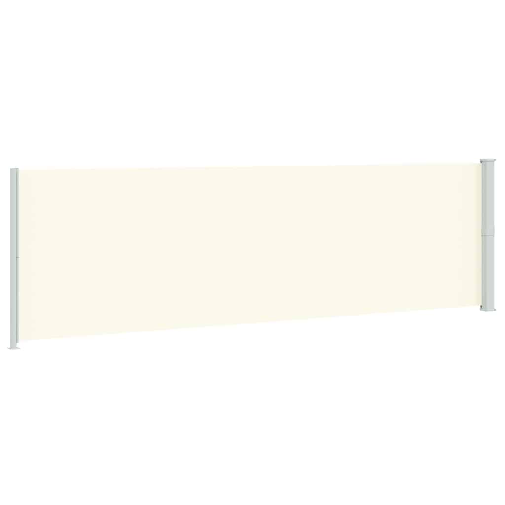 Tenda da Sole Laterale Retrattile per Patio 180x600 cm Crema | homemem39