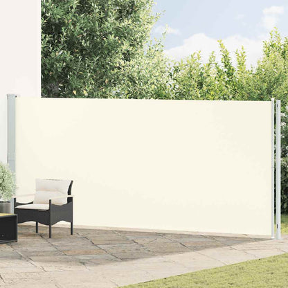 Tenda da Sole Laterale Retrattile per Patio 180x600 cm Crema