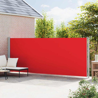 Tenda da Sole Laterale Retrattile per Patio 180x600 cm Rossa | homemem39