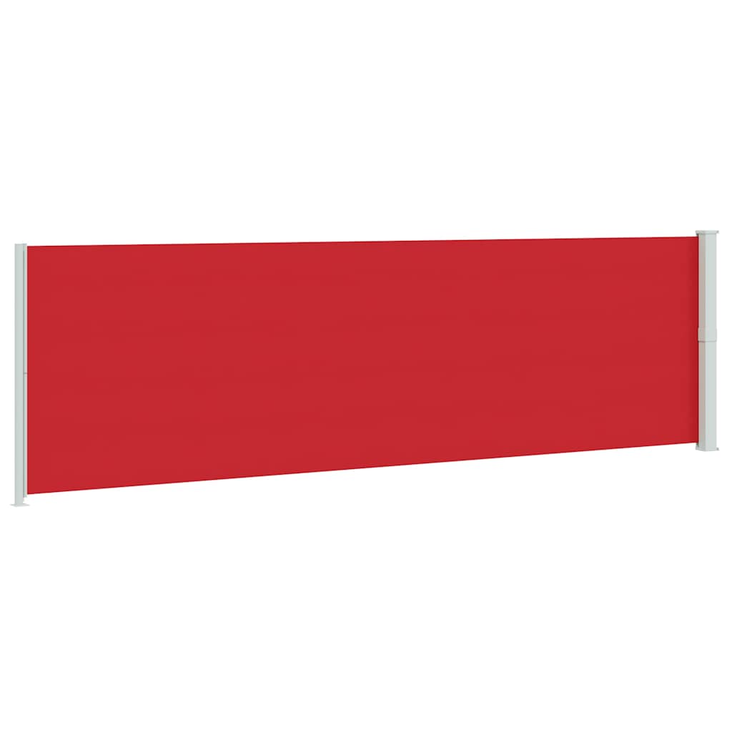 Tenda da Sole Laterale Retrattile per Patio 180x600 cm Rossa | homemem39