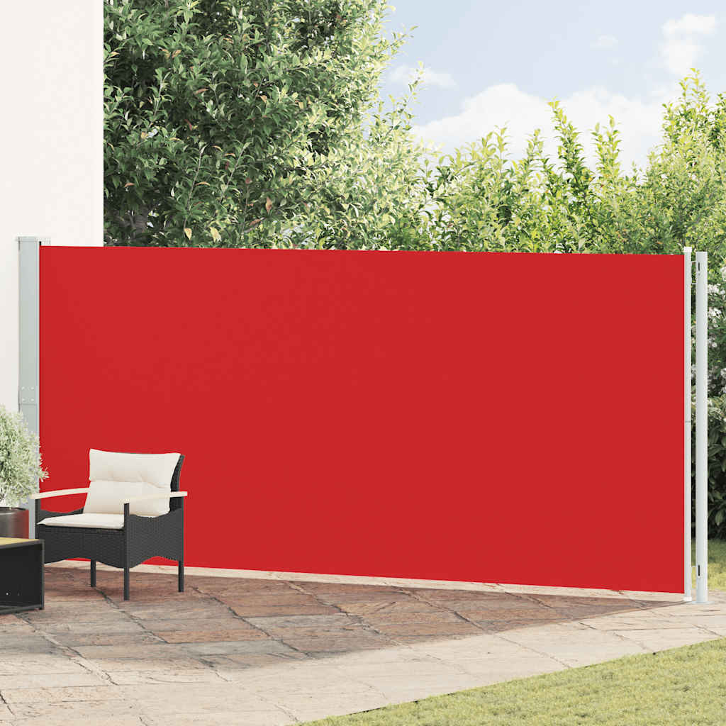 Tenda da Sole Laterale Retrattile per Patio 180x600 cm Rossa | homemem39