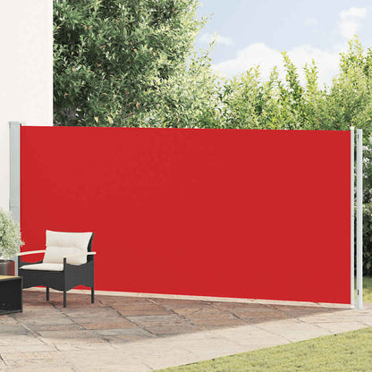 Tenda da Sole Laterale Retrattile per Patio 180x600 cm Rossa | homemem39