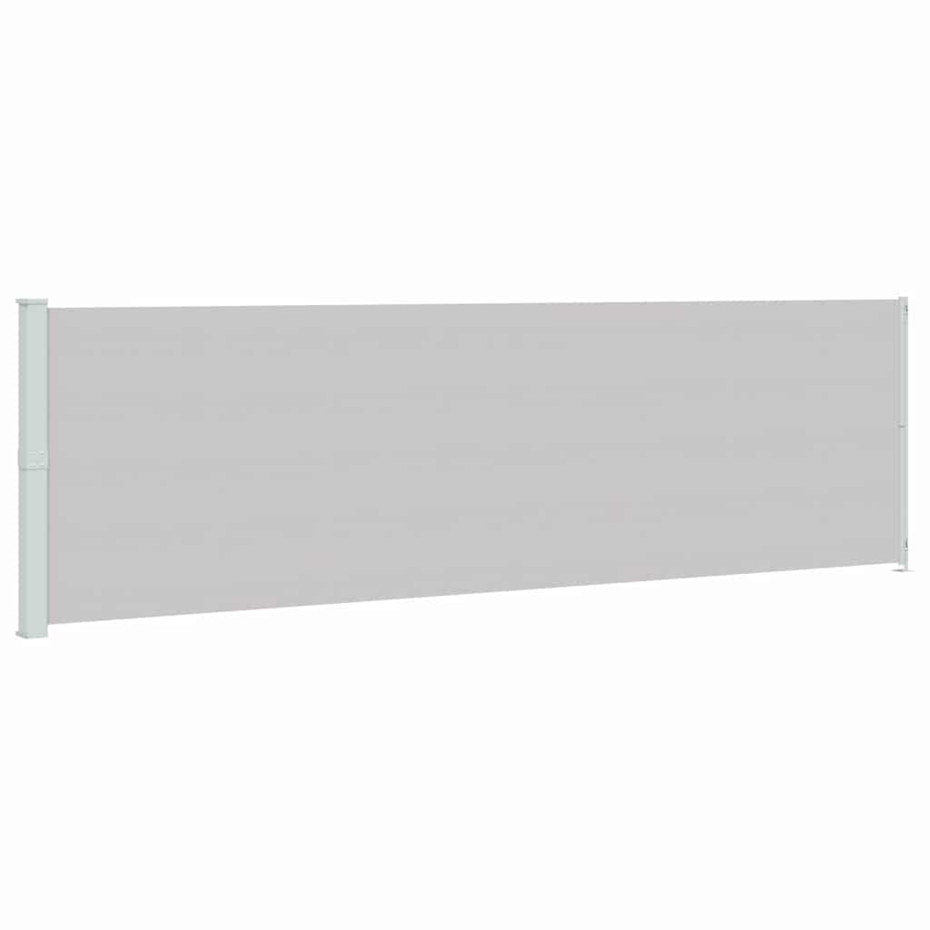 Tenda da Sole Laterale Retrattile per Patio 180x600 cm Grigia
