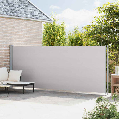 Tenda da Sole Laterale Retrattile per Patio 180x600 cm Grigia | homemem39
