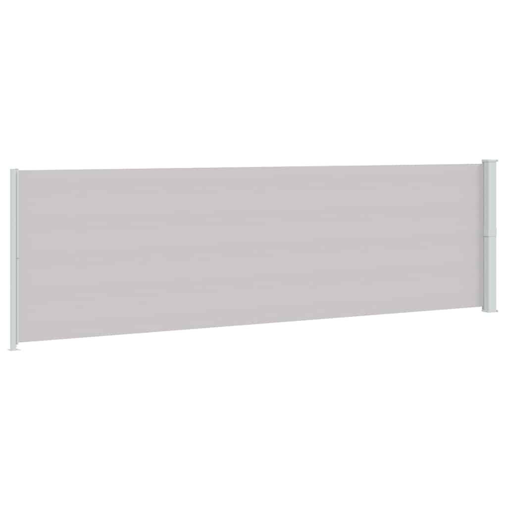 Tenda da Sole Laterale Retrattile per Patio 180x600 cm Grigia | homemem39