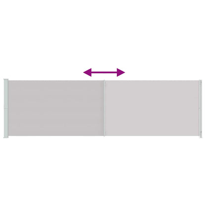 Tenda da Sole Laterale Retrattile per Patio 180x600 cm Grigia