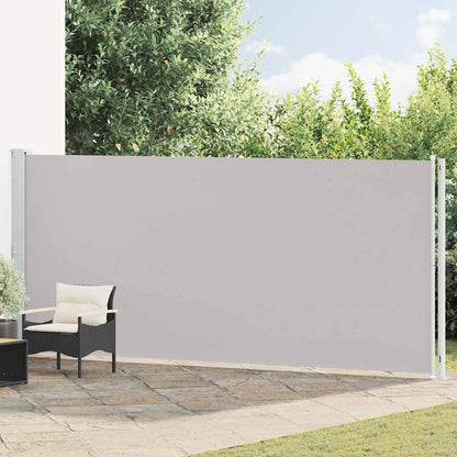Tenda da Sole Laterale Retrattile per Patio 180x600 cm Grigia