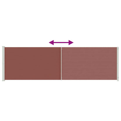 Tenda da Sole Laterale Retrattile per Patio 180x600 cm Marrone