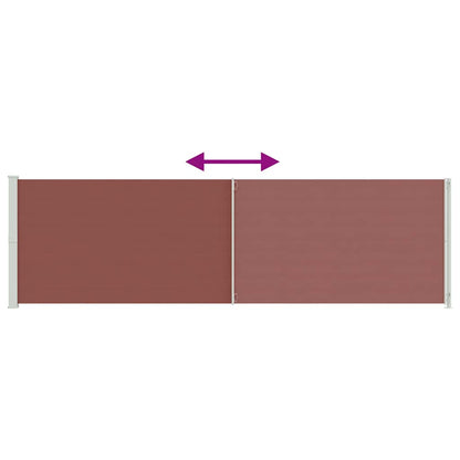 Tenda da Sole Laterale Retrattile per Patio 180x600 cm Marrone