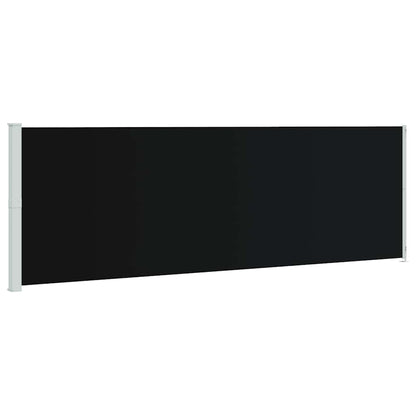 Tenda da Sole Laterale Retrattile per Patio 200x600 cm Nera