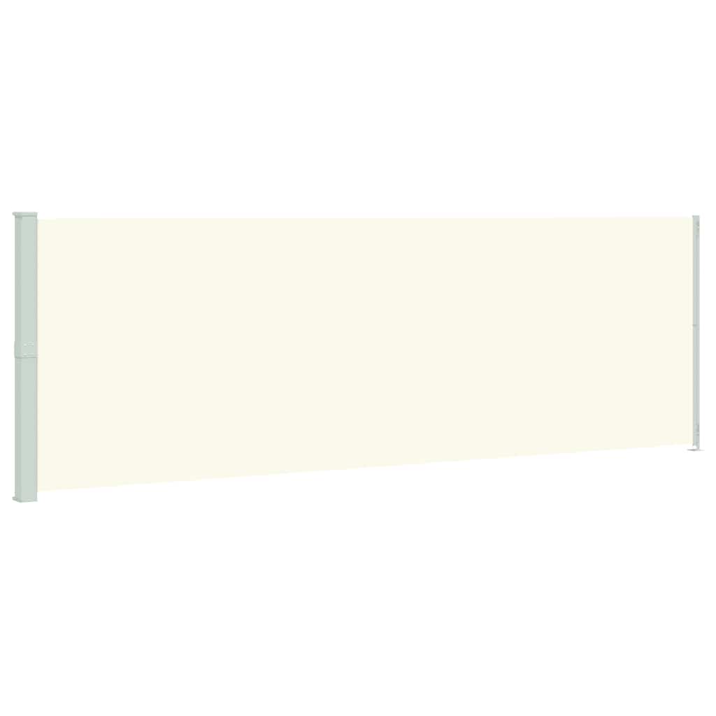 Tenda da Sole Laterale Retrattile per Patio 200x600 cm Crema | homemem39