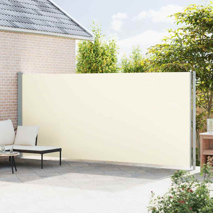 Tenda da Sole Laterale Retrattile per Patio 200x600 cm Crema | homemem39