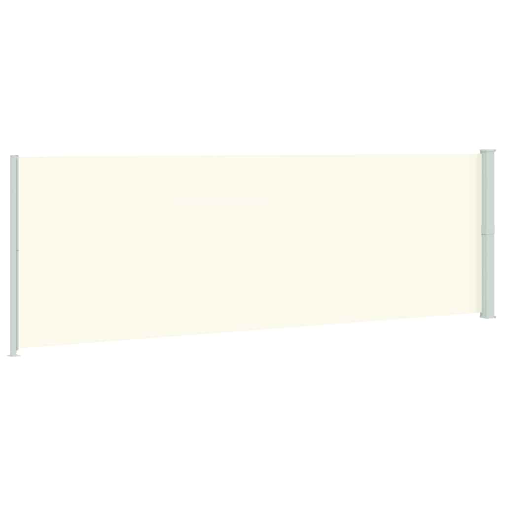 Tenda da Sole Laterale Retrattile per Patio 200x600 cm Crema | homemem39