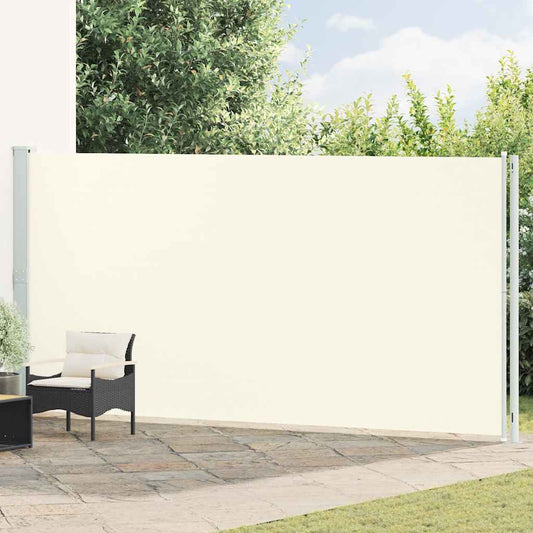 Tenda da Sole Laterale Retrattile per Patio 200x600 cm Crema | homemem39