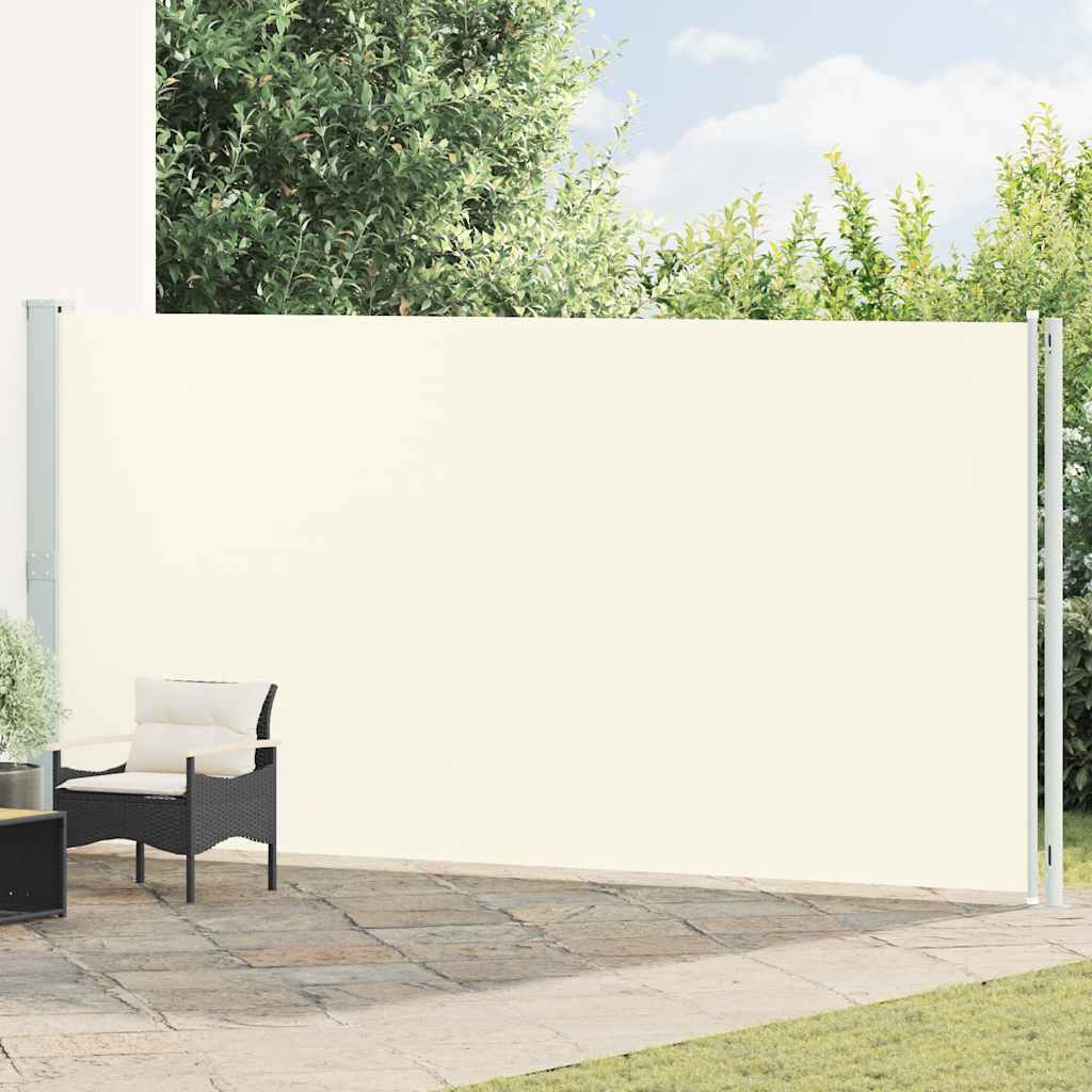Tenda da Sole Laterale Retrattile per Patio 200x600 cm Crema