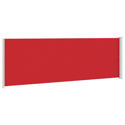 Tenda da Sole Laterale Retrattile per Patio 200x600 cm Rossa